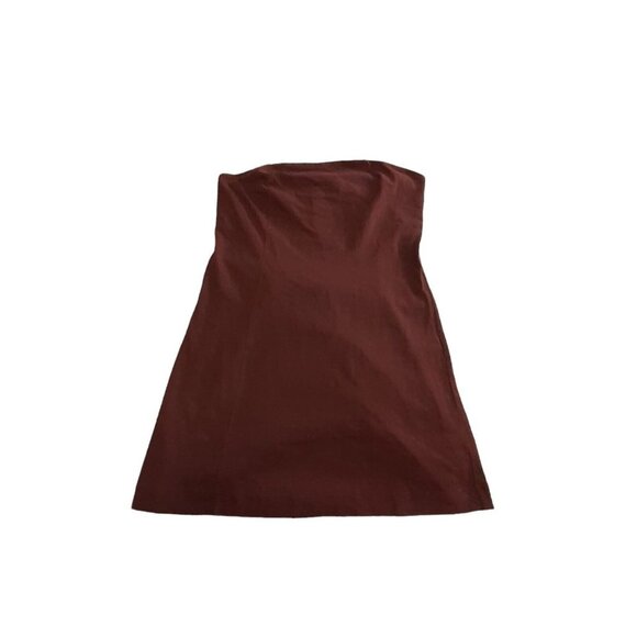 Free People Beach Strapless Dress Smocked Back L Brown Bathing Suit Cover - Picture 6 of 7